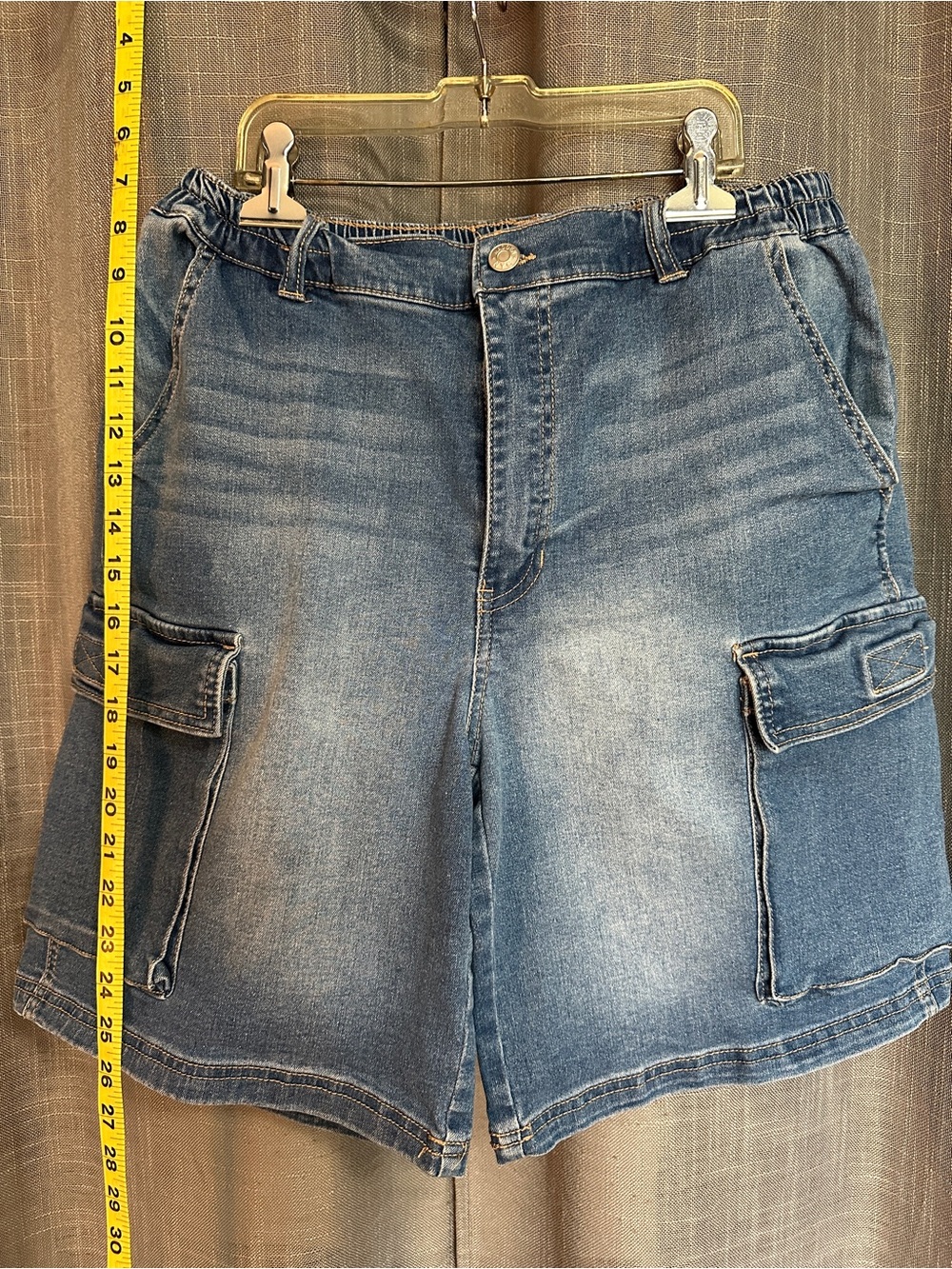 Women’s Cargo Denim Shorts - Blue